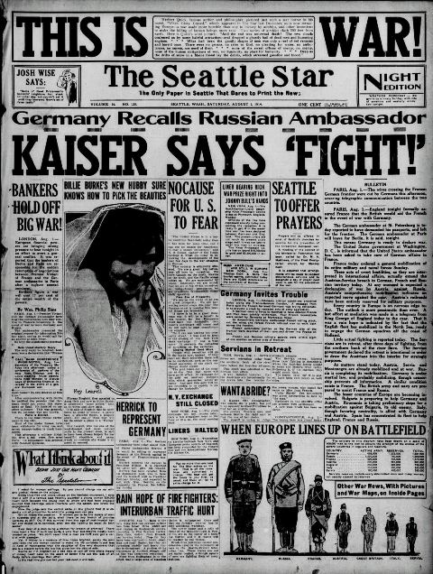 August 1, 1914 Seattle Star